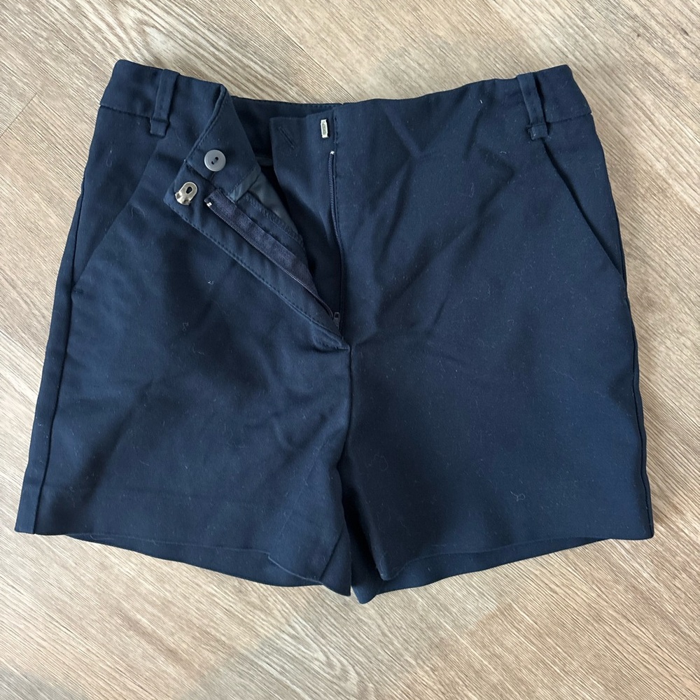 Navy High Waisted Shorts